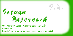 istvan majercsik business card